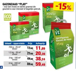 Hubo Gazonzaad Play aanbieding