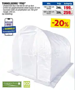 Hubo Garden Plus Tunnelserre Pro aanbieding