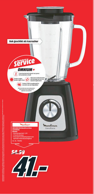 Moulinex Blk Blendforce Glass (Lm435810) Blender