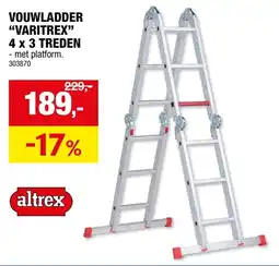 Hubo Altrex Vouwladder Varitrex 4 x 3 treden aanbieding