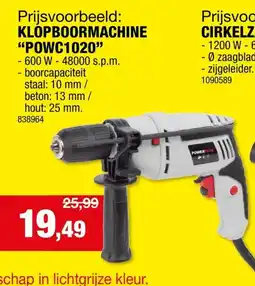 Hubo PowerPlus Klopboormachine POWC1020 aanbieding
