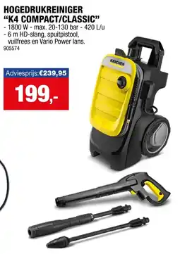 Hubo Karcher Hogedrukreiniger K4 Compact / Classic aanbieding