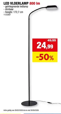 Hubo Led Vloerlamp 800 lm aanbieding