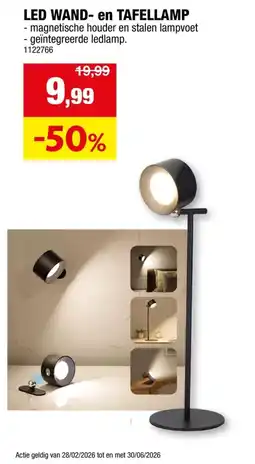 Hubo Led Wand en Tafellamp aanbieding