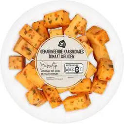 Albert Heijn AH Gemarineerde kaasblokjes tomaat kruiden aanbieding