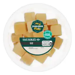 Albert Heijn AH Zaanlander Kaasblokjes oud 48+ aanbieding