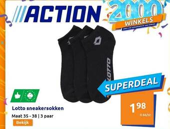 Action Lotto Sneakersokken aanbieding