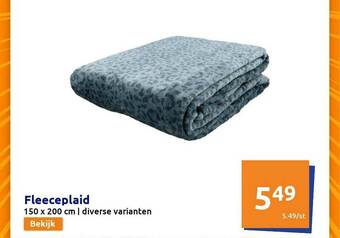 Action Fleeceplaid aanbieding