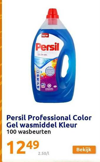 Action Persil Professional Color Gel Wasmiddel Kleur aanbieding