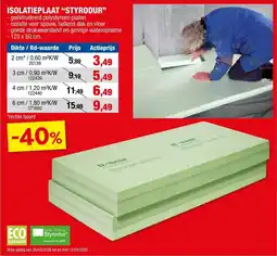 Hubo Isolatieplaat styrodur aanbieding