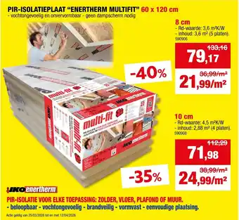 Hubo Pir-isolatieplaat enertherm multifit aanbieding