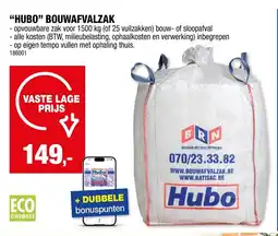 Hubo Hubo bouwafvalzak aanbieding