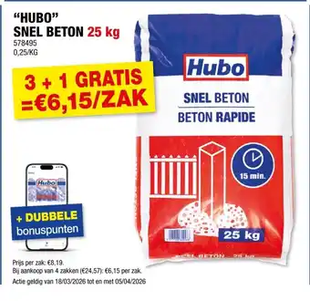Hubo Hubo snel beton aanbieding