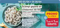 Bon Ap Scampi gepeld en ontdarmd 26/30 aanbieding