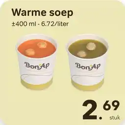 Bon Ap Warme soep aanbieding