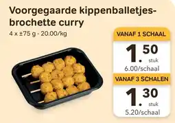 Bon Ap Voorgegaarde kippenballetjes brochette curry aanbieding