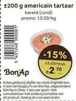Bon Ap Americain tartaar aanbieding