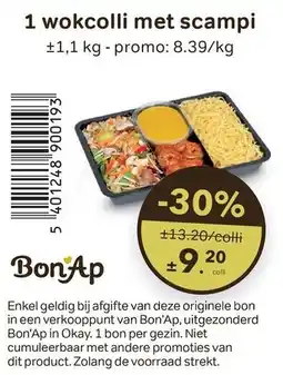 Bon Ap 1 wokcolli met scampi aanbieding