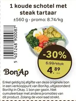 Bon Ap 1 koude schotel met steak tartaar aanbieding