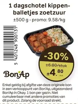 Bon Ap 1 dagschotel kippen balletjes zoetzuur aanbieding