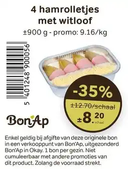 Bon Ap 4 hamrolletjes met witloof aanbieding