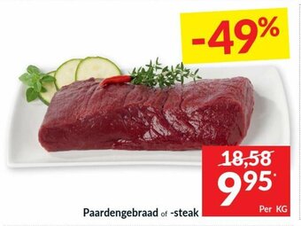 Intermarché Paardengebraad of steak aanbieding
