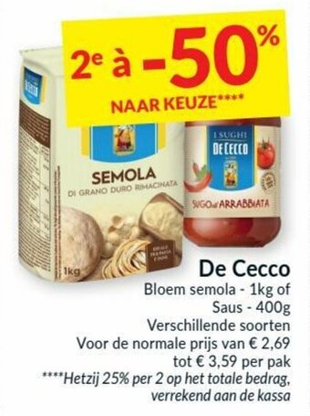 Intermarché De Cecco Bloem semola aanbieding