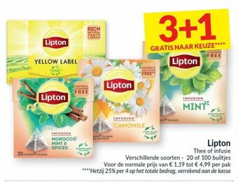 Intermarché Lipton Thee of infusie aanbieding