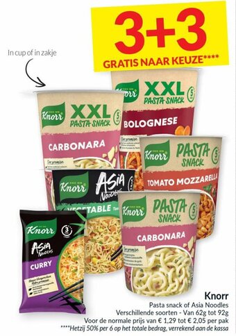 Intermarché Knorr Pasta snack of Asia Noodles aanbieding