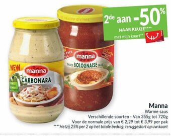 Intermarché Manna Warme saus aanbieding