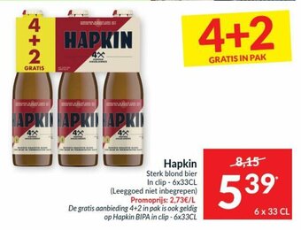Intermarché Hapkin Sterk blond bier aanbieding