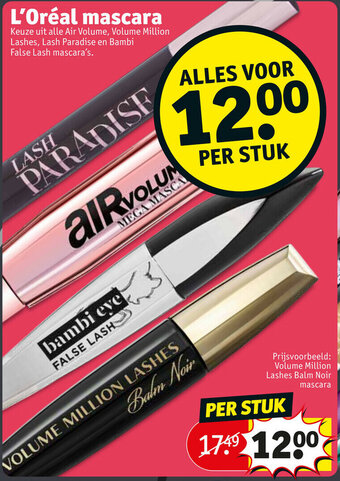 Kruidvat L'Oreal mascara aanbieding