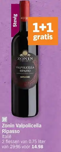 Albert Heijn Zonin Valpolicella Ripasso Italië aanbieding
