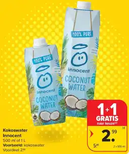 Carrefour Kokoswater Innocent aanbieding