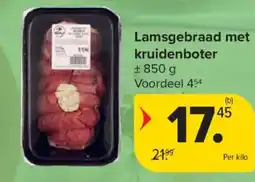 Carrefour Lamsgebraad met kruidenboter aanbieding
