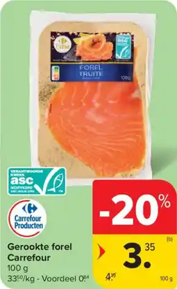 Carrefour Gerookte Forel Carrefour aanbieding