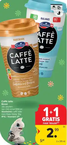 Carrefour Caffè latte Emmi aanbieding