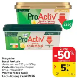 Carrefour Margarine Becel ProActiv aanbieding