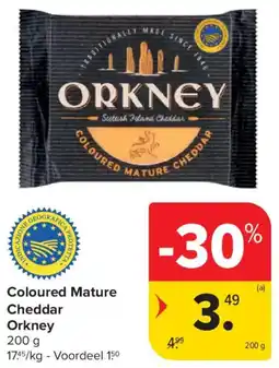 Carrefour Coloured Mature Cheddar Orkney aanbieding