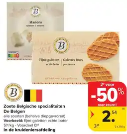 Carrefour Zoete Belgische specialiteiten De Belgen aanbieding