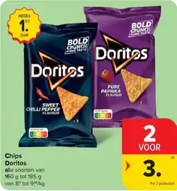 Carrefour Chips Doritos aanbieding