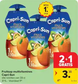 Carrefour Fruitsap multivitamines Capri-Sun aanbieding
