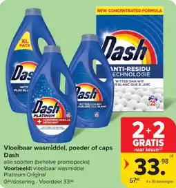 Carrefour Vloeibaar wasmiddel, poeder of caps Dash aanbieding