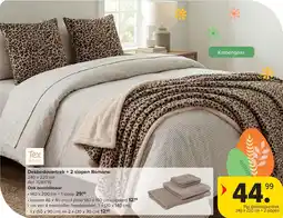 Carrefour Dekbedovertrek + 2 slopen Romane aanbieding