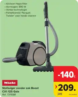 Carrefour Miele Stofzuiger zonder zak Boost CX1 125 Gala aanbieding