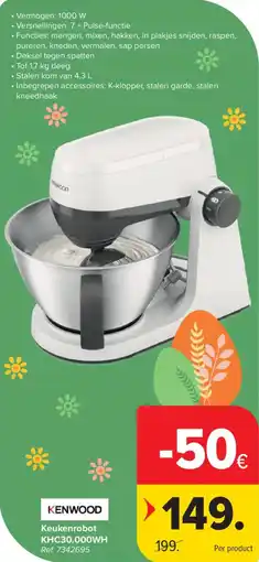 Carrefour KENWOOD Keukenrobot KHC30.000WH aanbieding