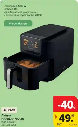 Carrefour Airfryer HAF8LAI1700-25 aanbieding