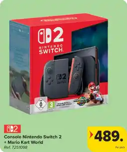 Carrefour Console Nintendo Switch 2 + Mario Kart World aanbieding