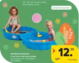 Carrefour Zandbak / Zwembad in de vorm van een schelp aanbieding