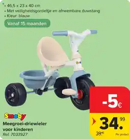 Carrefour Smoby Meegroei-driewieler voor kinderen aanbieding